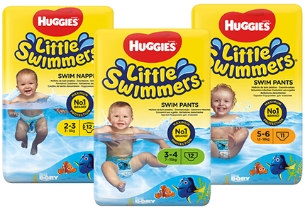 3 packs of huggies little swimmers to protect your baby during swimming pool activities